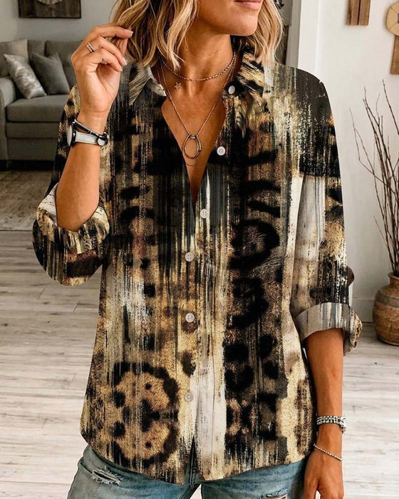 Stylish Artistic Leopard Print Shirt