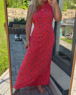 Halter Sleeveless Fitted Dress