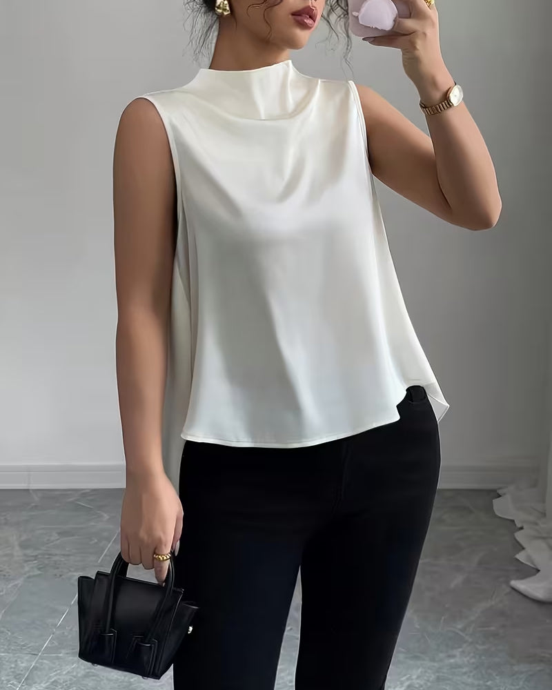 Asymmetrical V-back Design Tank Top