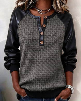 Patchwork Raglan Sleeve Top