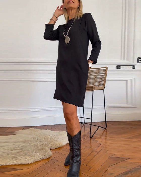 Elegant Shift dress with Long Sleeve