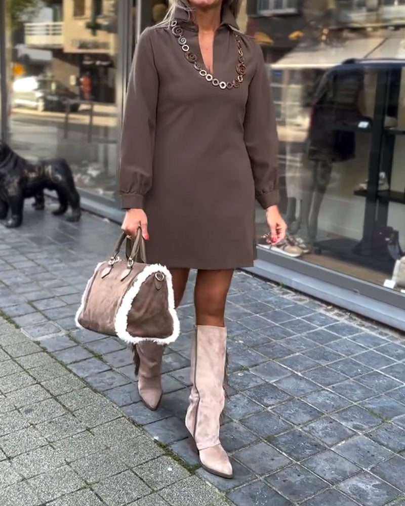 Deep V-Neck Sexy And Elegant Dress