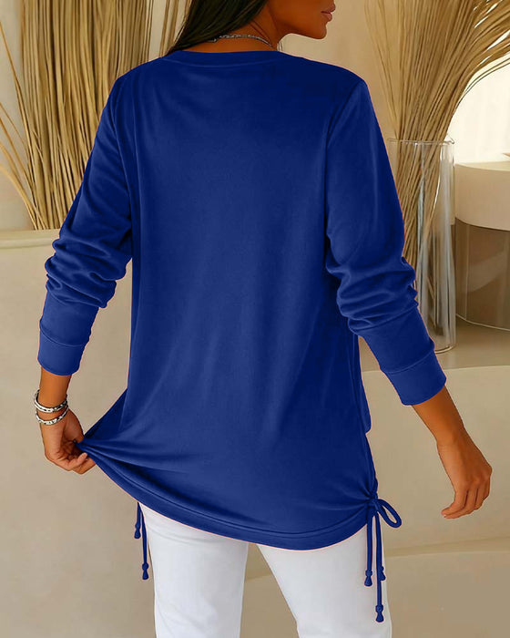 Sequin Contrast Color Faux Two-Piece Top