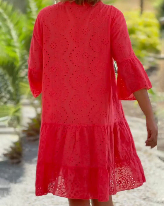 Hollow out loose dress