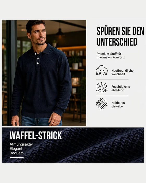 Men's Solid Color Lapel Top