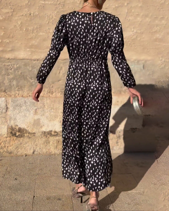 Vintage Round Neck Dress