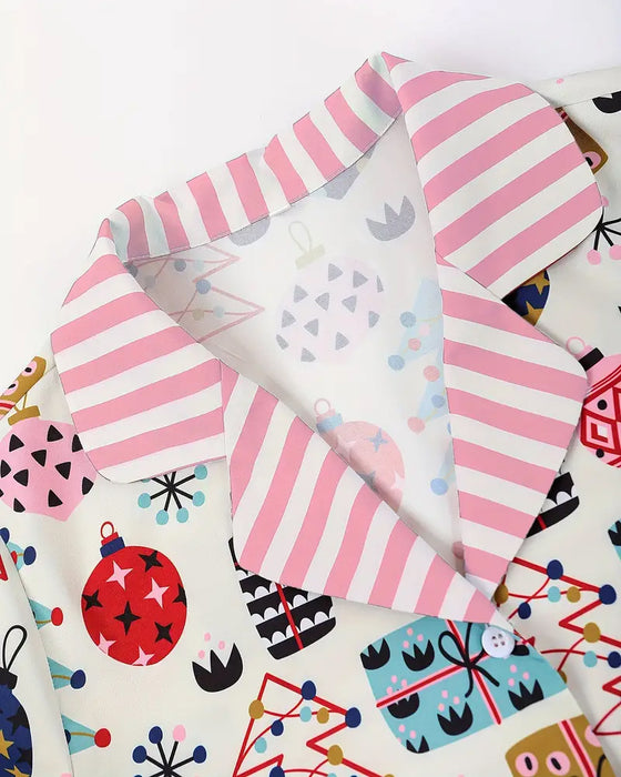 Printed casual home two-piece set