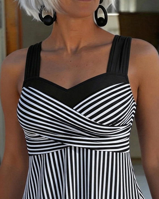 Striped Camisole Two-Piece Tankini