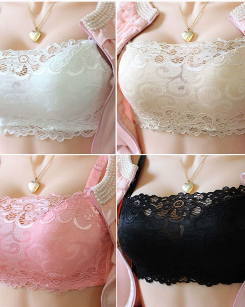 A Solid-Color Strapless Bra