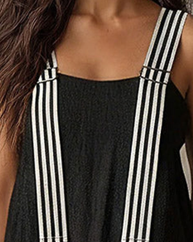 Striped Suspender Dress