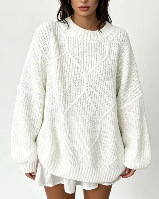 Solid Color Long Sleeve Pullover