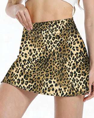 High Waist Straight Slit Mini Sports Skirt Short