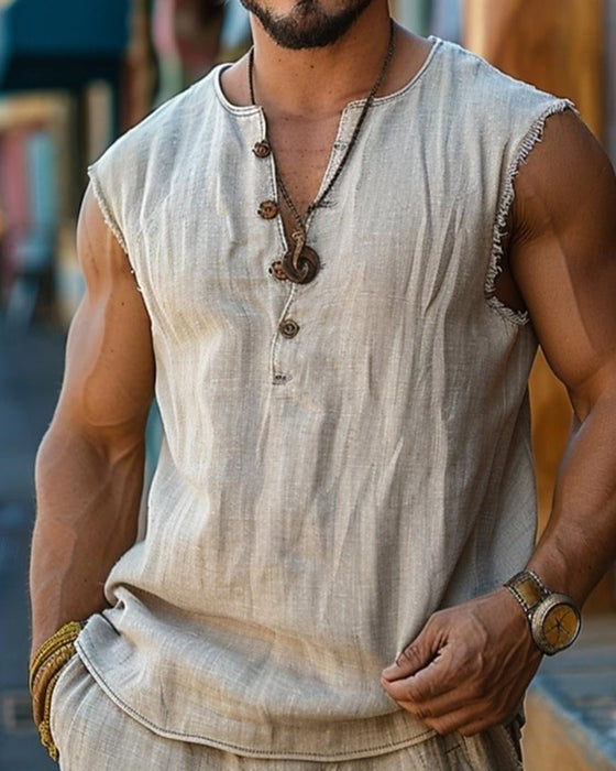 Men's Casual Solid Color Tank Top