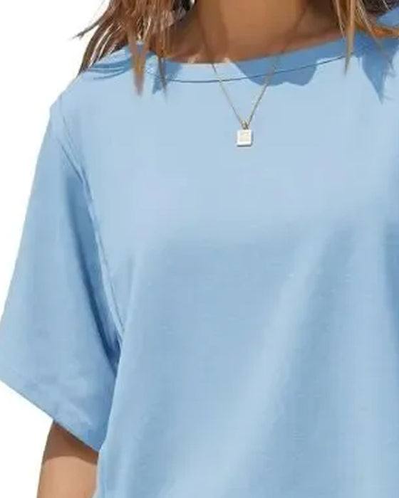Short Drop Shoulder Loose T-Shirts