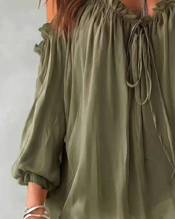 Ruffle Cami Off-Shoulder Blouse