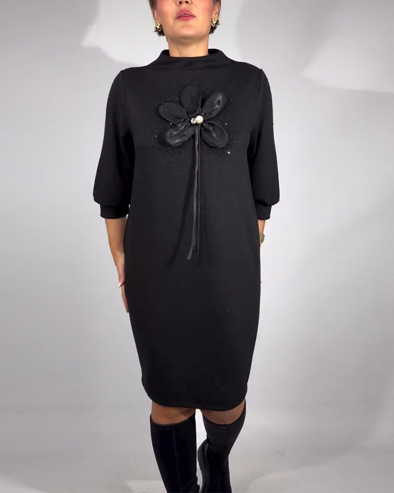 3D Floral Design Fashion Dress