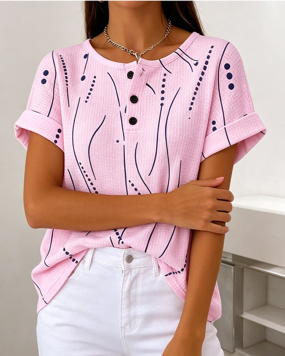 Round Neck Short-Sleeved T-Shirt