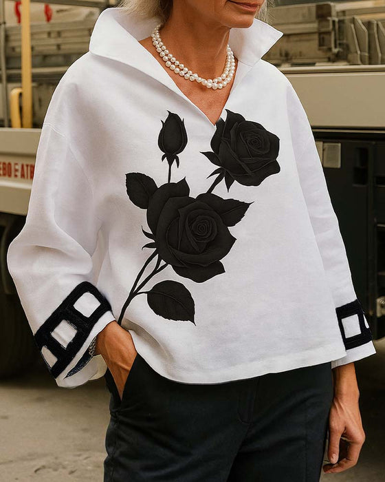 Elegant Printed Fashion Blouse
