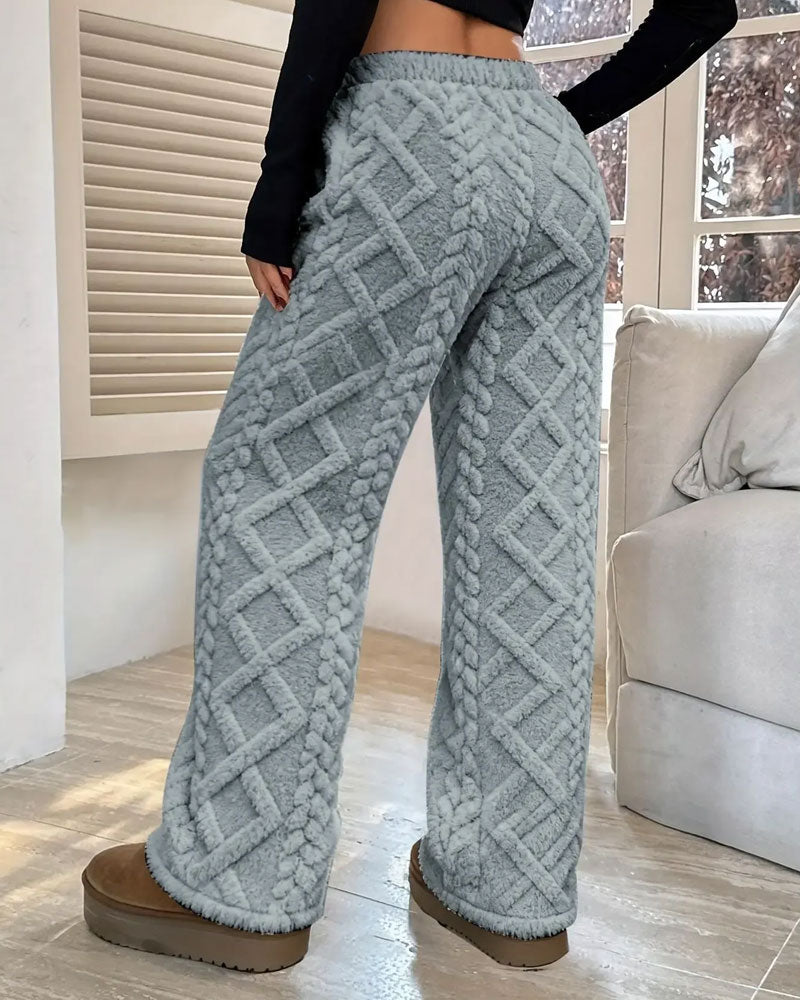 Elastic Waist Drawstring Fashion Pants