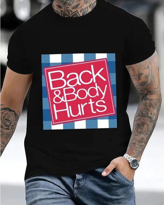 Fun Text Print Short-Sleeve T-Shirt