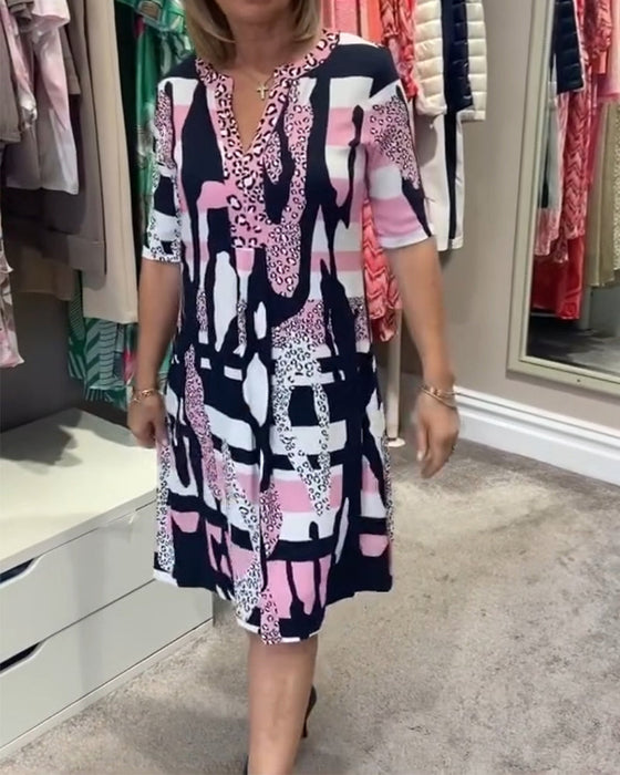 Women's leopard print midi dress