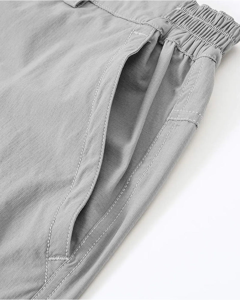 Elastic Waist Pocket Men's Athletic Shorts