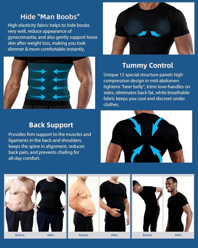 Men's Short-Sleeve Slimming T-Shirt