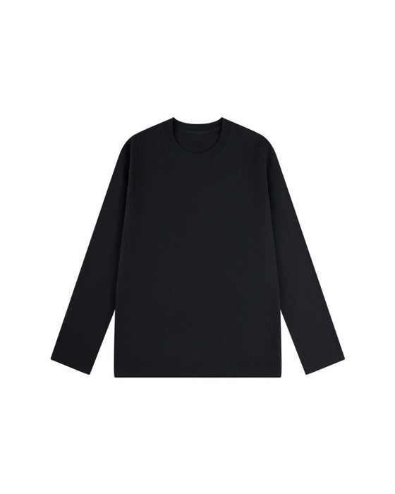 Men's Crew Neck Long-Sleeve Slit T-Shirt