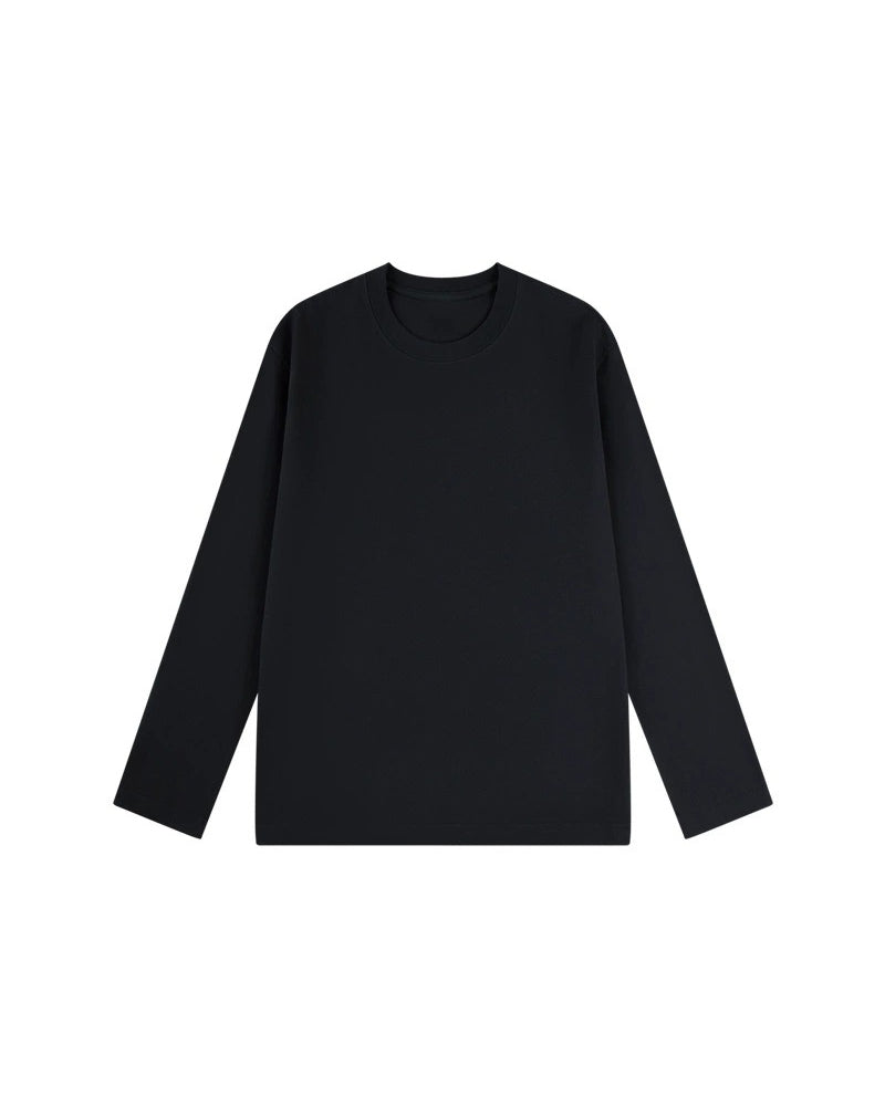 Men's Crew Neck Long-Sleeve Slit T-Shirt