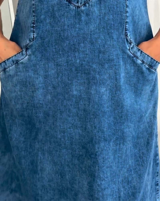 Metal Buckle Decor Dress