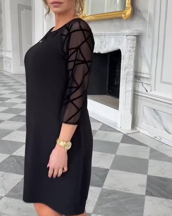 Elegant Round Neck Fashion Dress