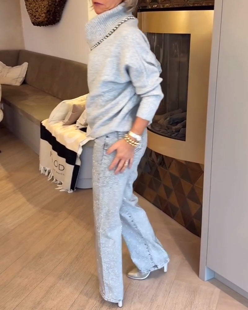 Fashionable Turtleneck Versatile Jumper