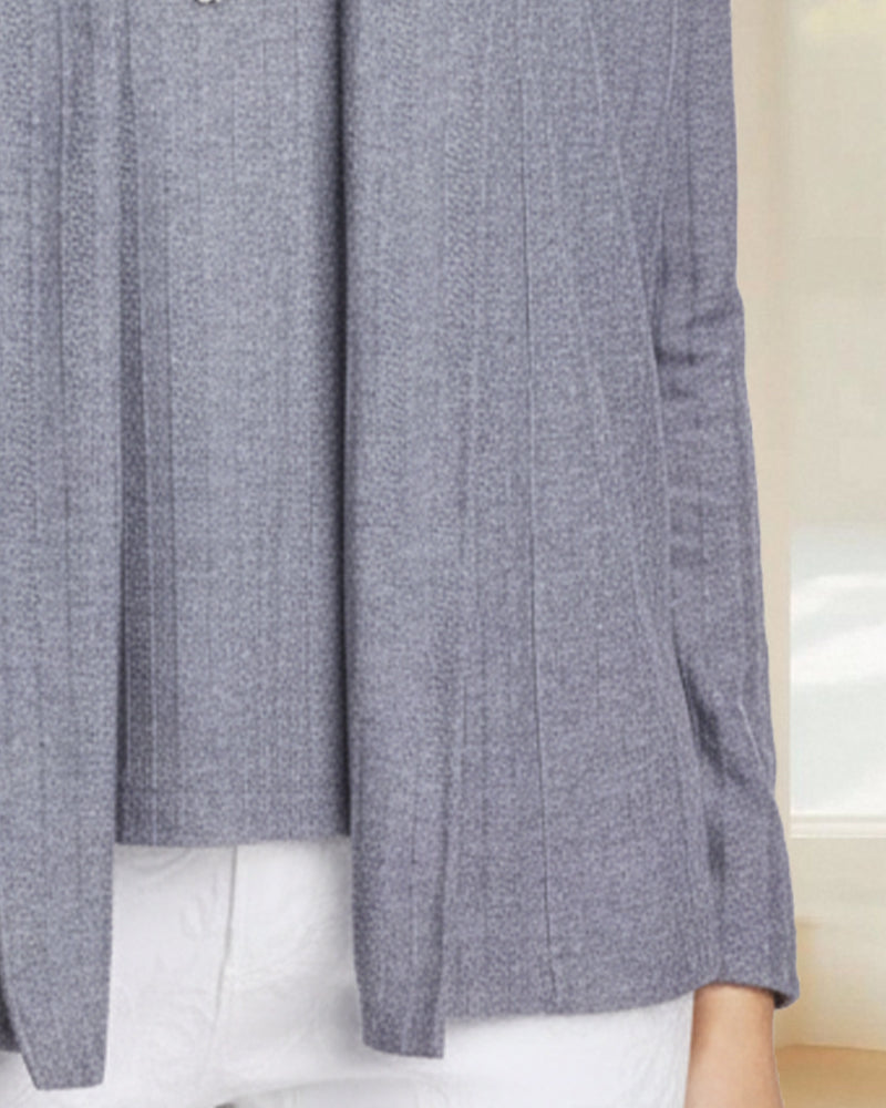 Scarf Collar Pit Strip Fake Two Piece Top