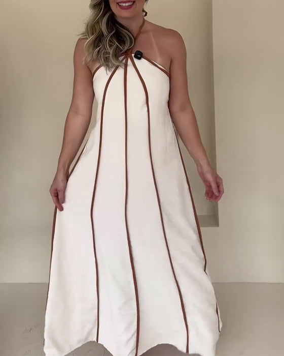 A Sexy Sleeveless Printed Dress