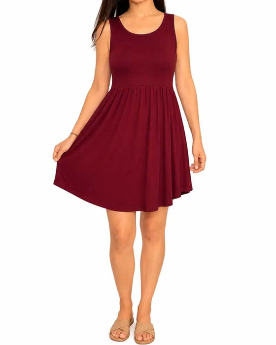 Sleeveless Loose A-Line Mini Dress