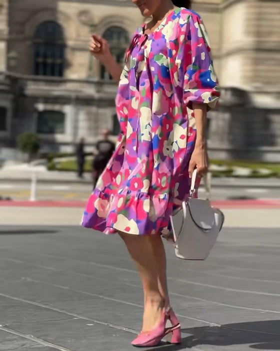 Floral Street Style Dress