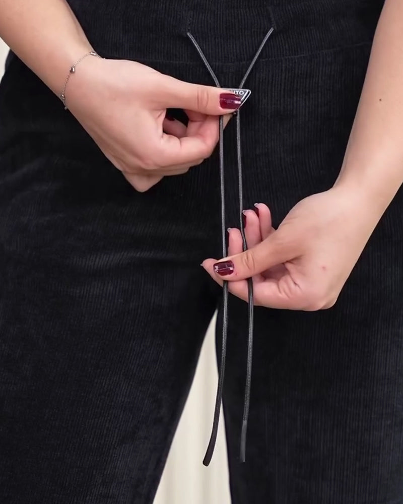 Drawstring Elastic Waist Corduroy Pants