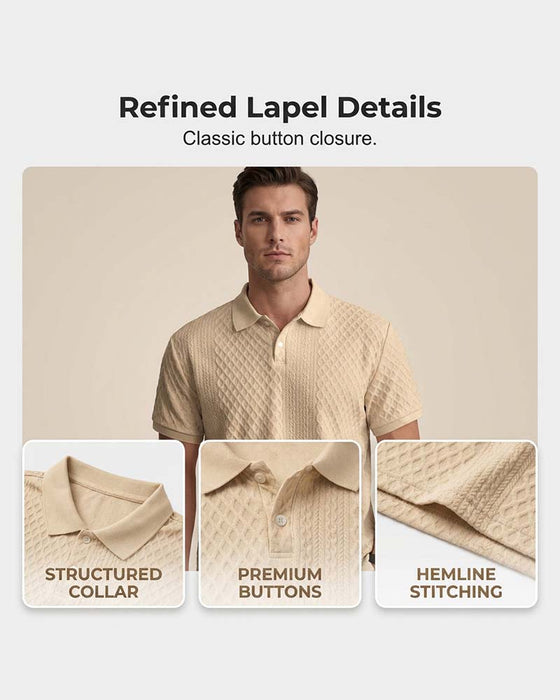 Turn-Down Collar Men's Polo Shirt