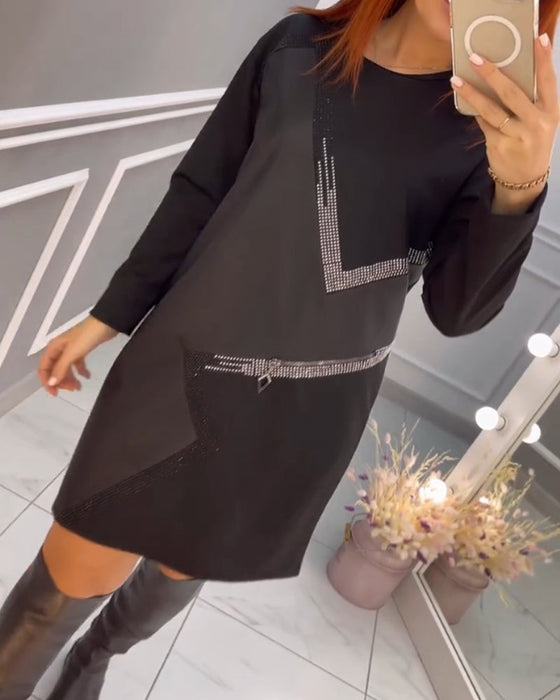 Artistic color block dress