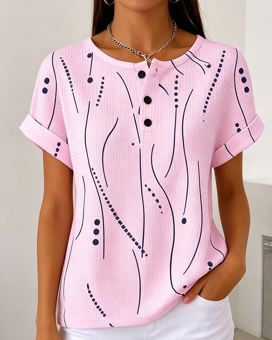 Round Neck Short-Sleeved T-Shirt