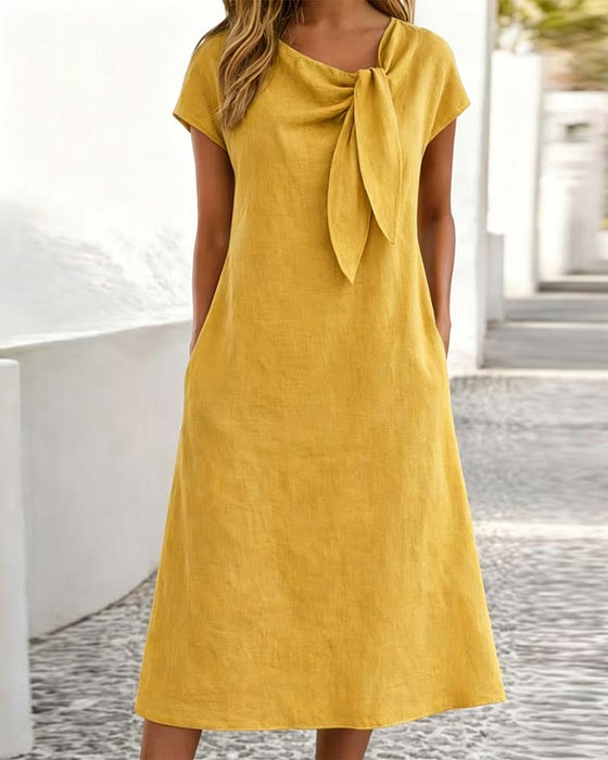 Casual Solid Color Dress