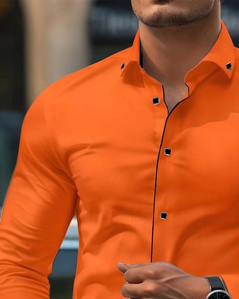 Business Slim-Fit Long-Sleeved Shirt