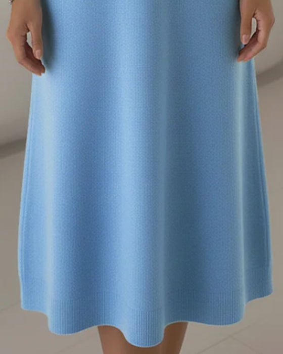 Fashionable Button-Down Lapel Dress