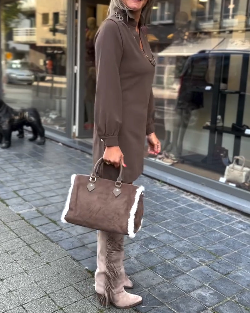 Deep V-Neck Sexy And Elegant Dress