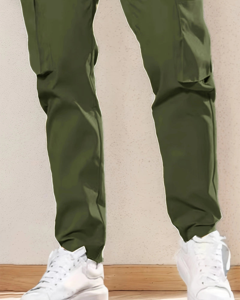 Sporty Multi-Pocket Cargo Pants