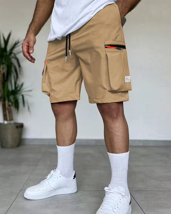 Men's Solid Loose Fit Short Cargo Pant