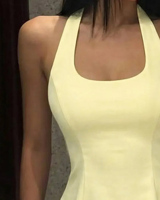 Halter Square Neck Chic Tank Tops