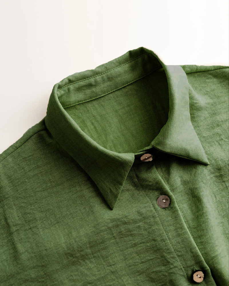 Long Sleeve Casual Solid Set