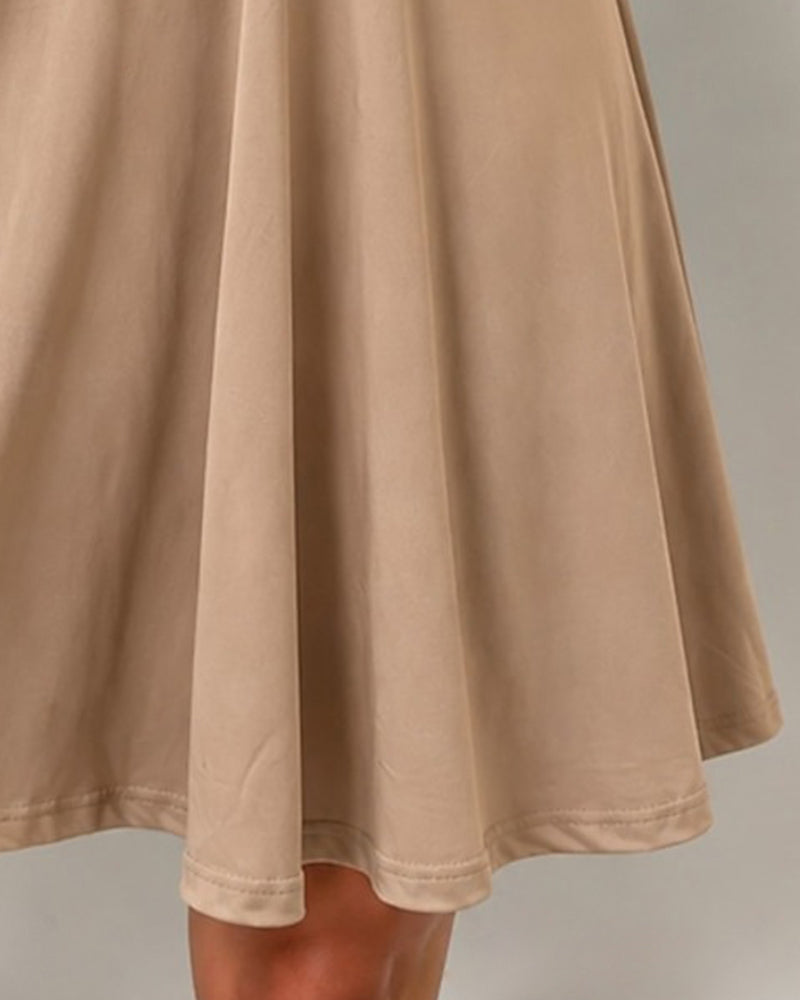 V-Neck Wrap Long Sleeve Dress