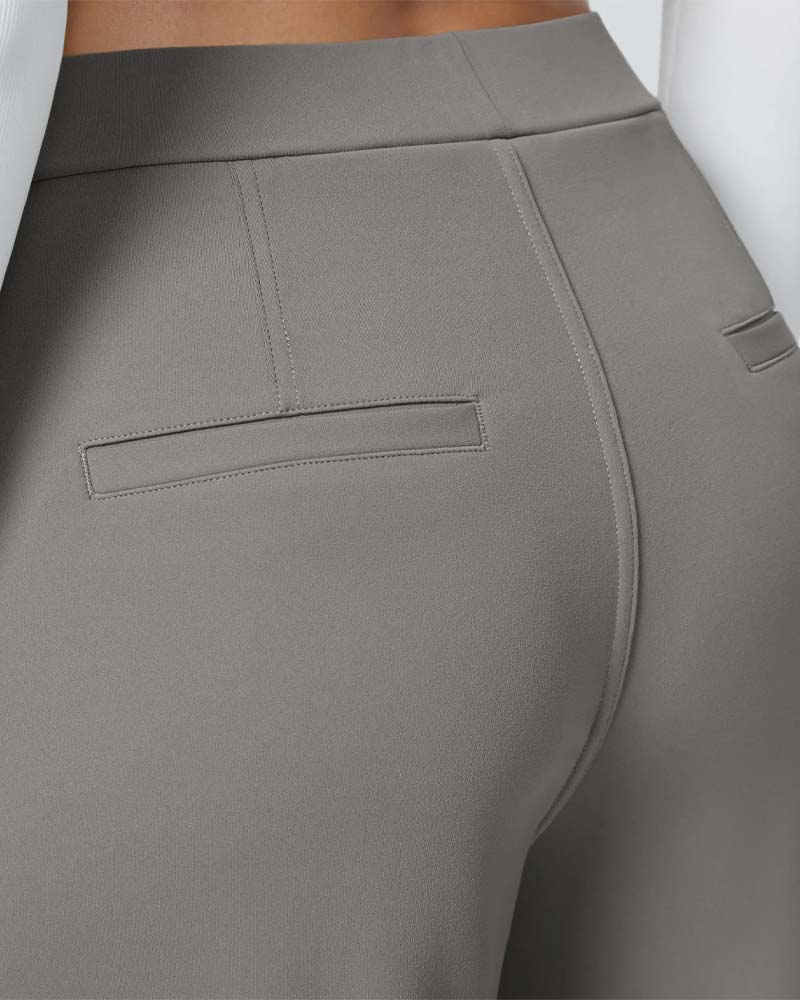 Solid Color Drape Suit Straight Pants